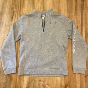 Vineyard Vines Grey Quarter Zip Girls Size Large